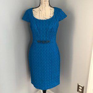 Blue Sheath Dress by Kay Unger
